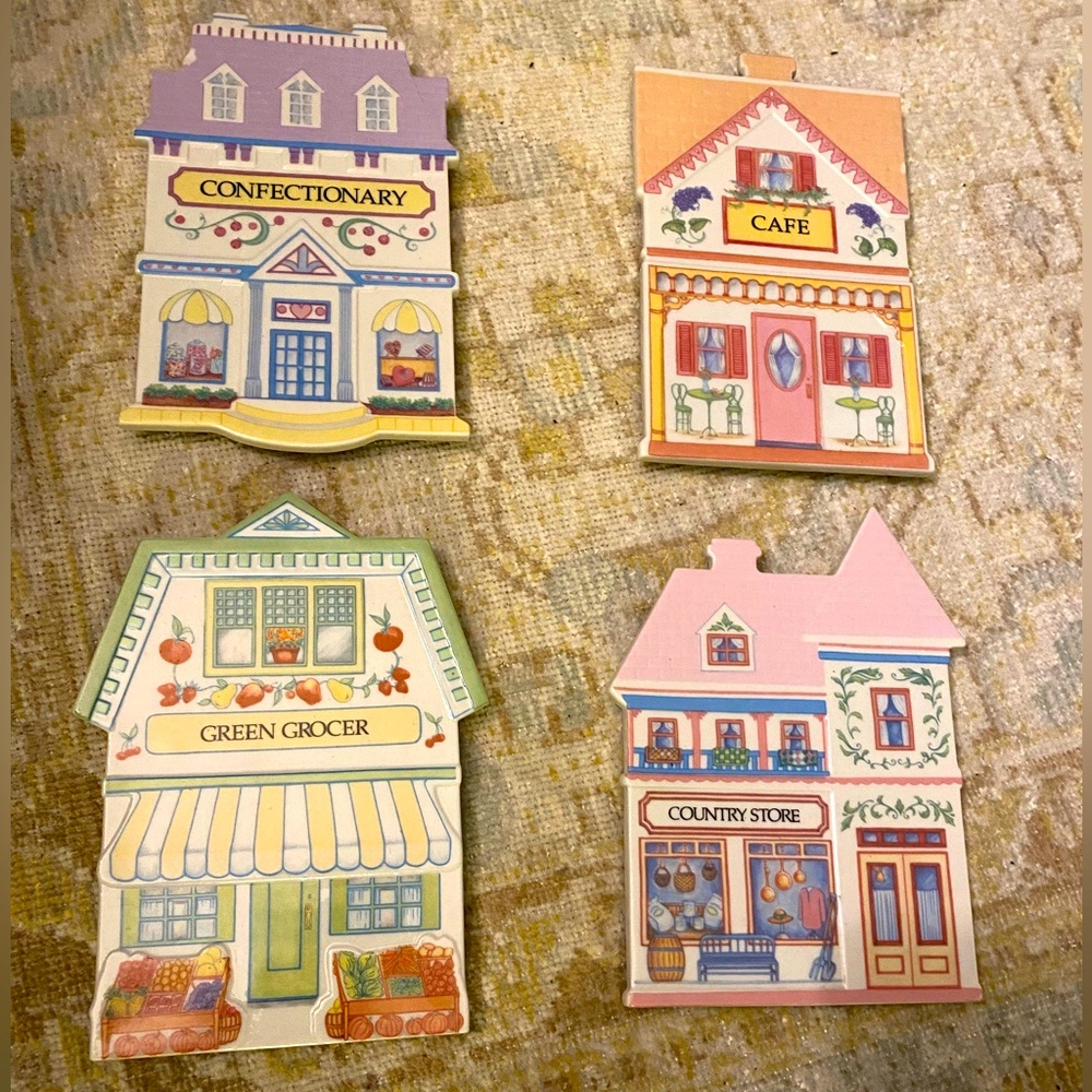 Vintage Lenox Village Trivets Set of 4